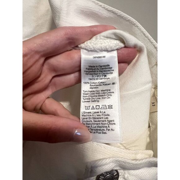 NWT Madewell Relaxed Denim Shorts in Tile White Women's Size 32 - Picture 7 of 14